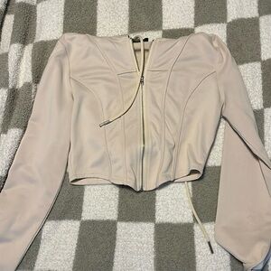 Cream zip up jacket